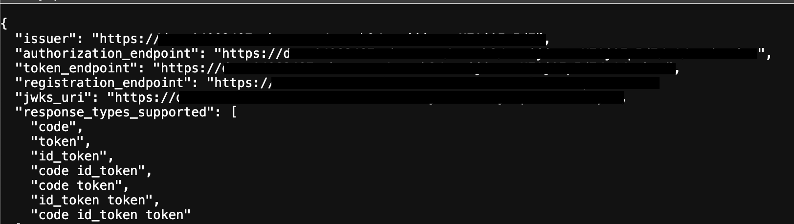 Sample output of the metadata URI Sample output of the metadata URI