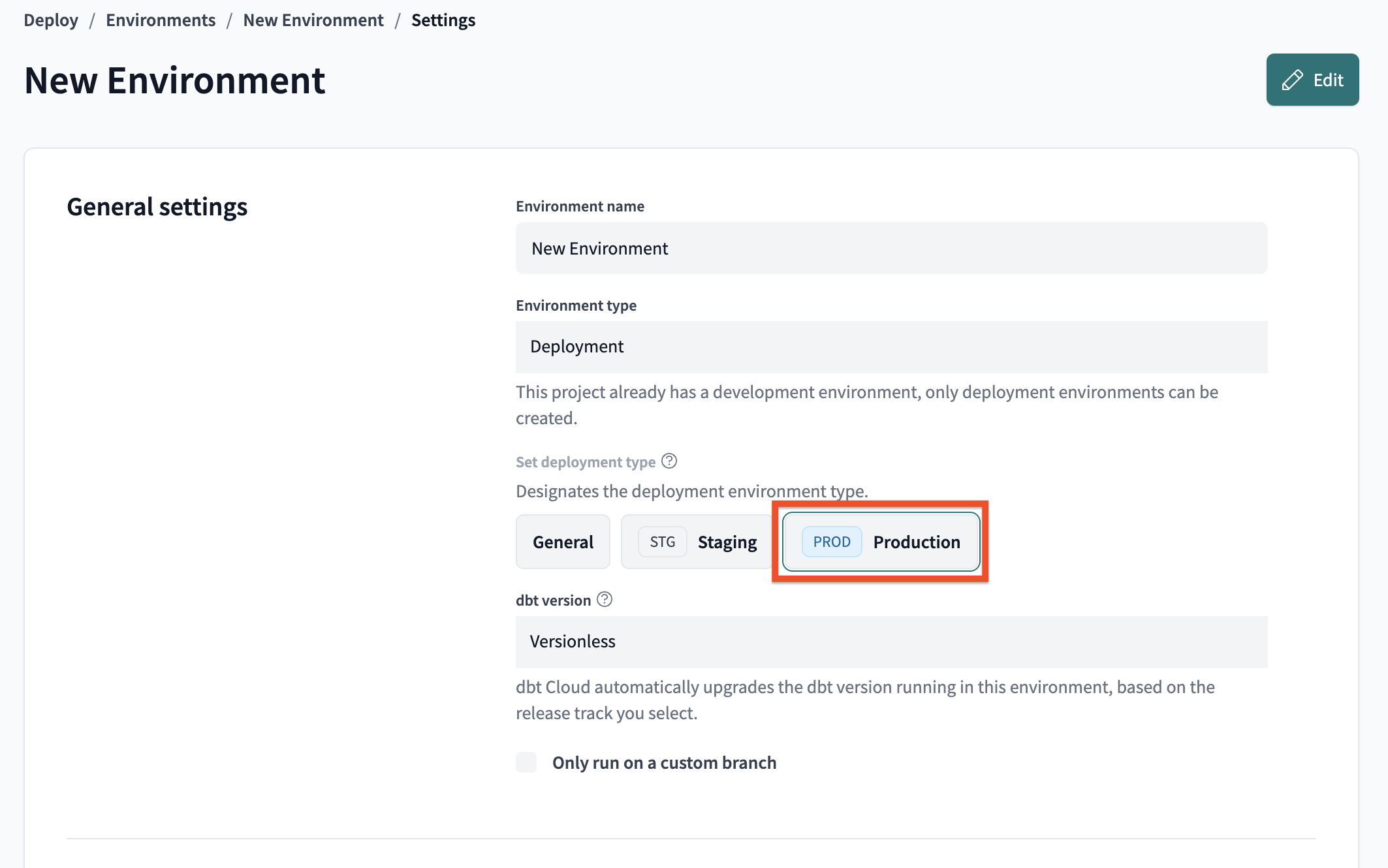 Set your production environment as the default environment in your Environment Settings Set your production environment as the default environment in your Environment Settings